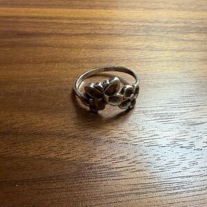 James Avery Butterfly and Flower Silver Ring